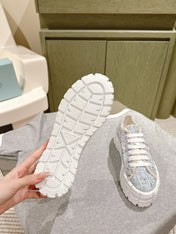 PRA DOUBLE WHEEL RE-NYLON GABARDINE SNEAKERS SKY FABRIC