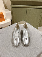 SWING HIGH PUMP 55 MM IN SILVER PATENT CALFSKIN