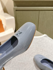 SWING SLINGBACK PUMP 55 MM IN ICE BLUE PATENT CALFSKIN