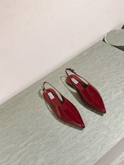 ALAIA SLINGBACK 25S IN RED PATENT LEATHER