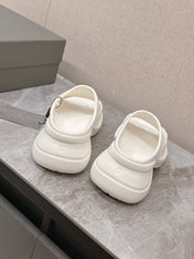 POOL CROCS SLIDE SANDAL IN WHITE RUBBER
