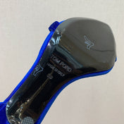 ANKLE SANDAL 10 CM IN NAVY BLUE VELVET AND SILK