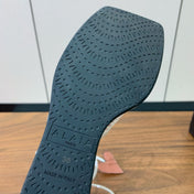 ALAIA BANQUET WEDGE SANDALS IN WHITE LAMBSKIN WITH RED HEART