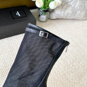 SL OXALIS BOOTIES IN BLACK MESH