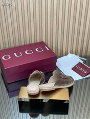 GUCCI 26S LOAFER MULES IN DARK BROWN SUEDE