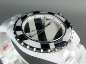 J12 38mm Automatic Limited Untitled H5582 White Ceramic Black White Dial