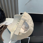 MM BASEBALL CAP IN CREAM WHITE VELVET