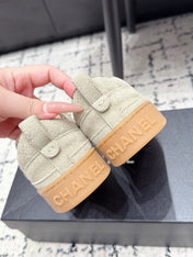 CHANEL 26S QUILTED SNEAKERS IN SAND BEIGE SUEDE