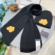SET SCARF AND HAT IN BLACK WOOL 419147