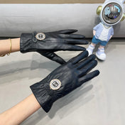 CLASSIC TOUCHSCREEN GLOVES IN BLACK SHEEPSKIN 427387