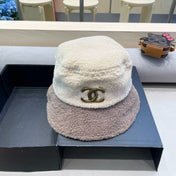 BUCKET HAT IN BEIGE MIX WENGE BROWN LAMB WOOL 431623