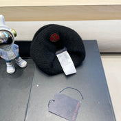 BEANIE HAT IN BLACK WOOL AND RABBIT FUR 433473