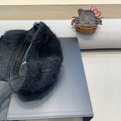 BASEBALL CAP IN BLACK RABBIT FUR 434936