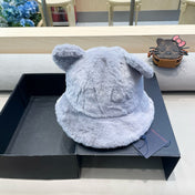 BUCKET HAT IN BEAU BLUE  WOOL AND LAMB FUR 434941