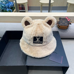 BUCKET HAT IN BEIGE  WOOL AND LAMB FUR 434942