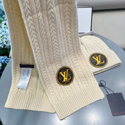 SET SCARF AND HAT IN CREAM BEIGE WOOL 434609
