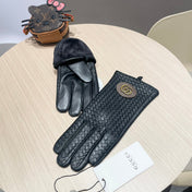 COUPLE GLOVES IN BLACK LAMBSKIN 439093