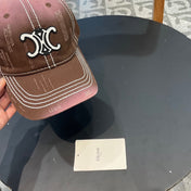 BASEBALL CAP MODEL 650511 IN BROWN TO PINK OMBRE COTTON