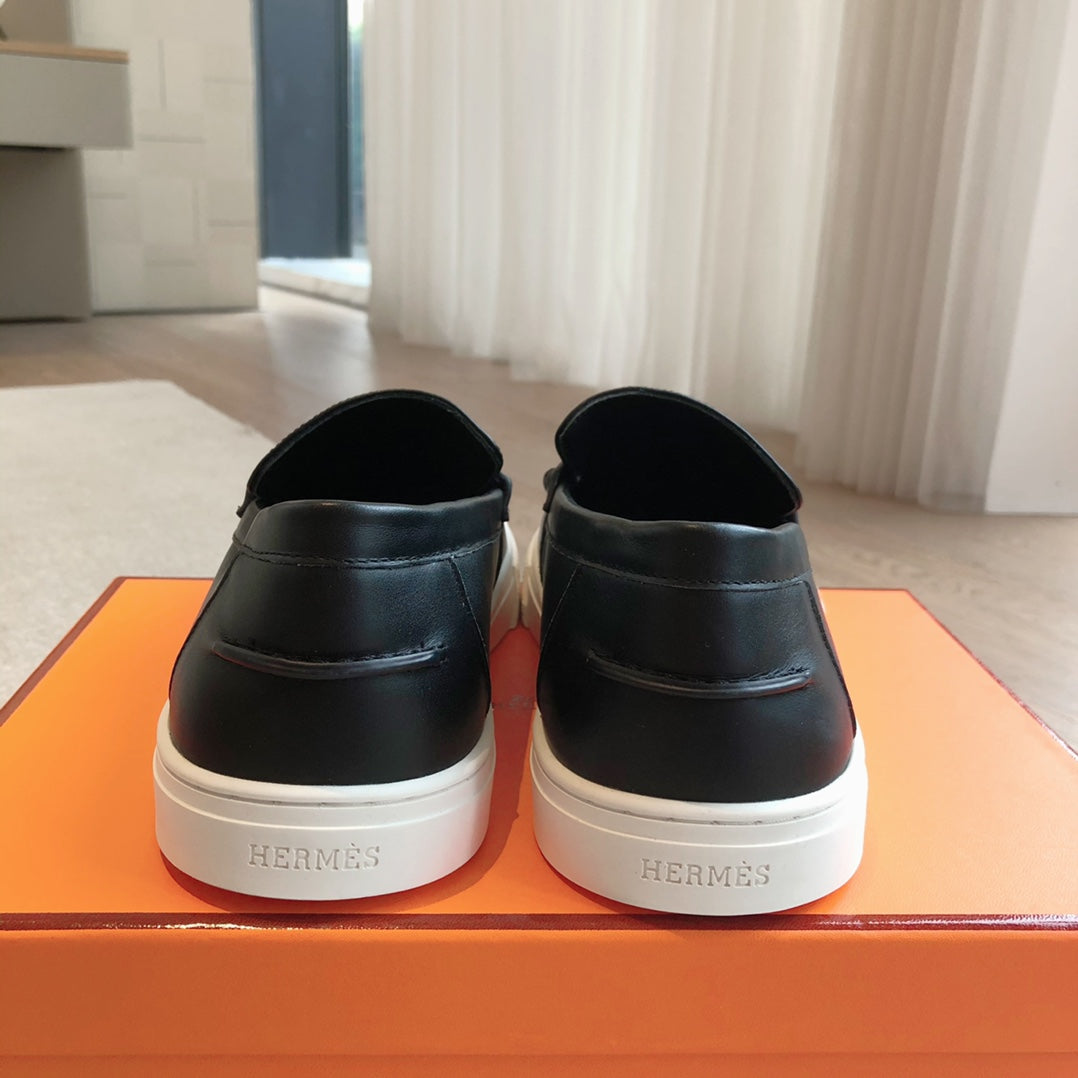 IKE SLIP-ON SNEAKER BLACK CALFSKIN
