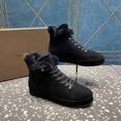 LP WINTER NUAGES HIGH SNEAKERS BLACK LAMBSKIN