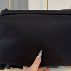 FRONT ZIP POCKET BACKPACK 35 IN BLACK RE-NYLON