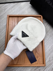 BEANIE HAT IN WHITE WOOL AND RABBIT FUR 436399