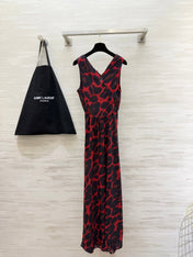 YSL 26S V-NECK MAXI DRESS 276