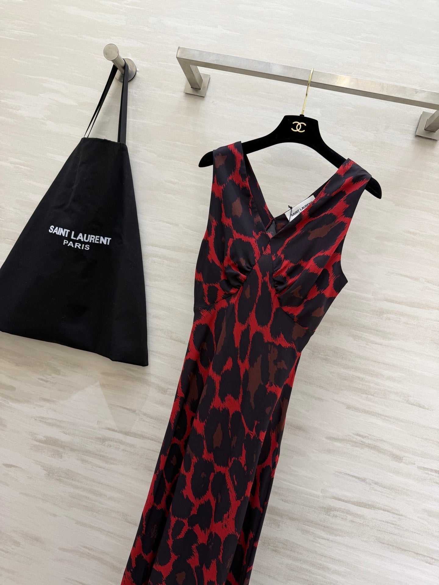 YSL 26S V-NECK MAXI DRESS 276