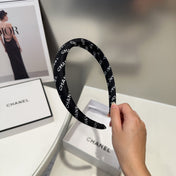 BLACK MIX WHITE FABRIC HAIRBAND 425530