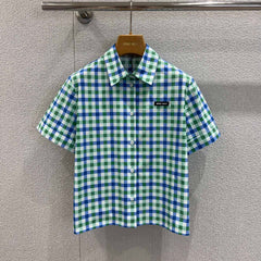 MIUMIU PLAID SHIRT 268890
