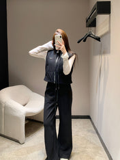 CHANEL 25S KNIT BLAZER AND DRAWSTRING PANTS SET 387