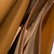 SAC A DEPECHES LIGHT 38 IN GOLD TOGO CALFSKIN