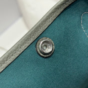 GARDEN PARTY 30CM IN DARK BEIGE TOILETS COTTON CANVAS AND GREY CALFSKIN