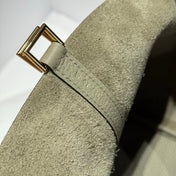 HERMES 25S PICOTIN LOCK 22 IN CROMWELL GRAY CALFSKIN GOLD HARDWARE