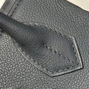 HERMES 25S SHOULDER BIRKIN 29 IN HAZE GRAY CALFSKIN SILVER HARDWARE