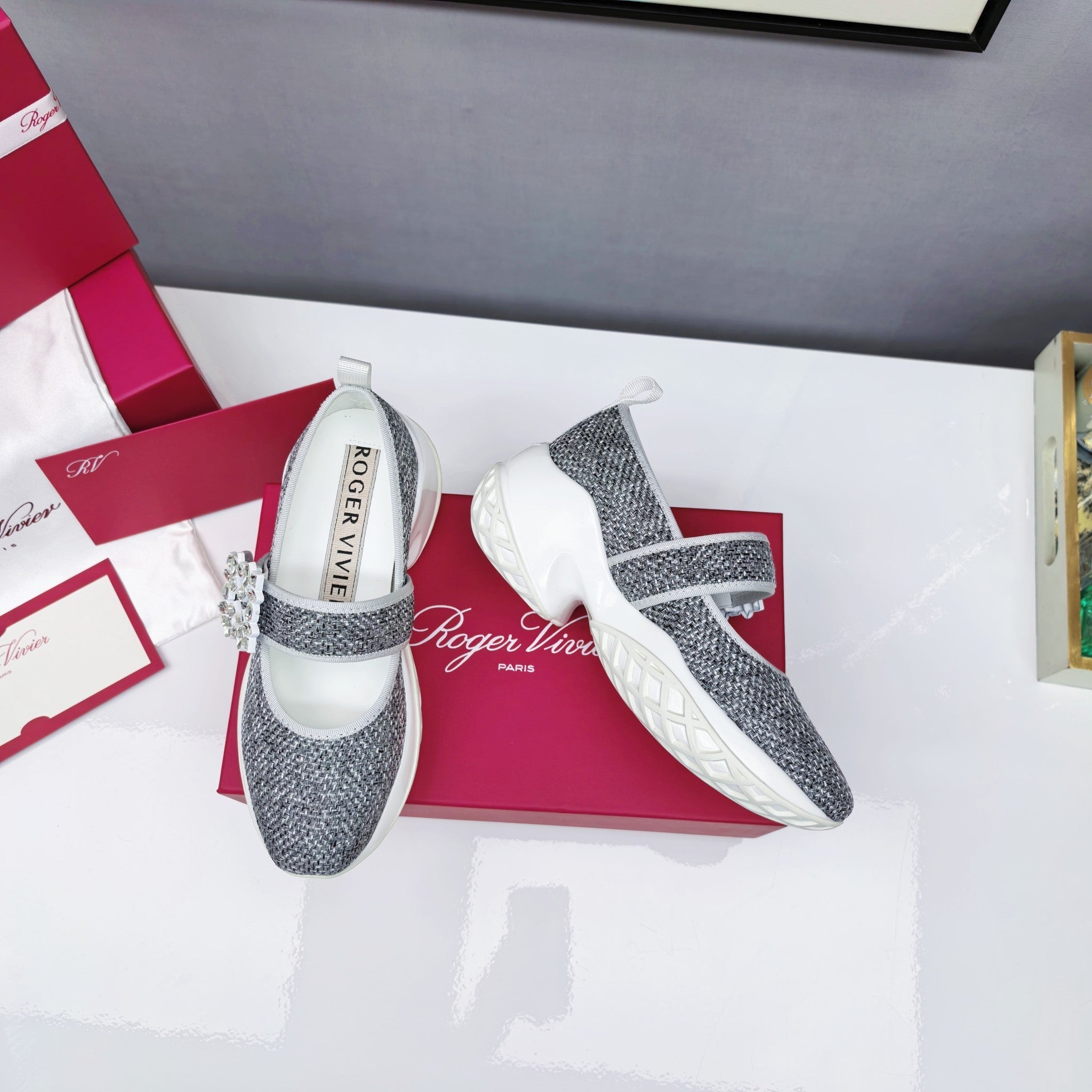 VIV' RUN BABIES SNEAKERS IN SILVER LUREX