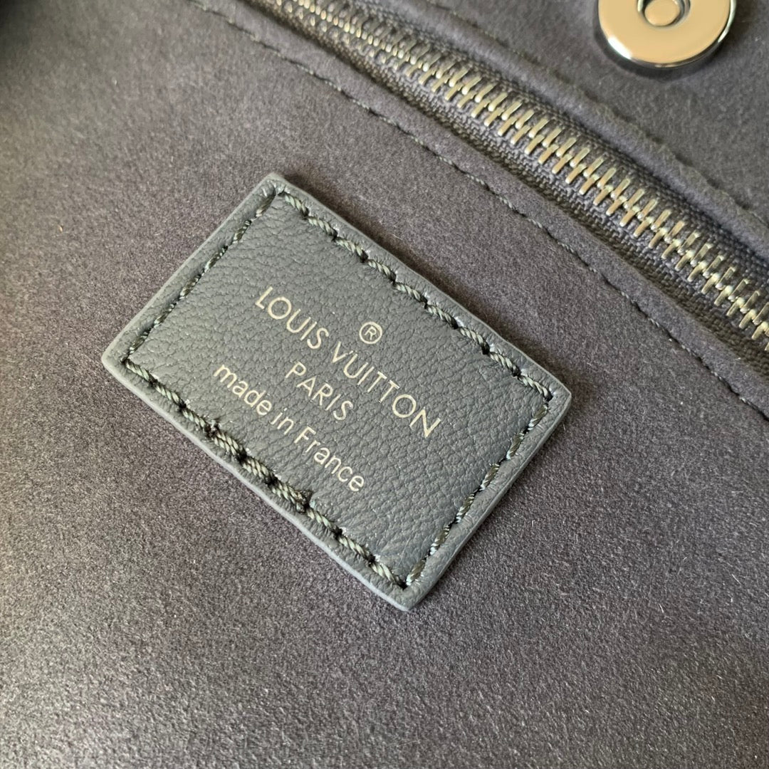 CARRYALL CARGO VIBE PM 33.5 IN GREY LAMBSKIN BROWN MONOGRAM TAG