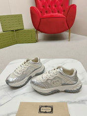 GG RIPPLE TRAINER LIGHT SILVER LAMBSKIN