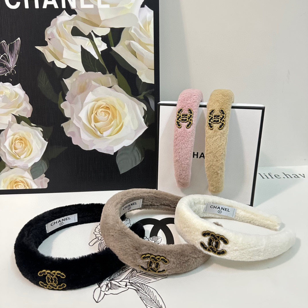 BLACK SHEARLING HEADBAND 151385