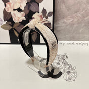 HEADBAND IN BEIGE VELVET SEQUINS-EMBELLISHED 361160