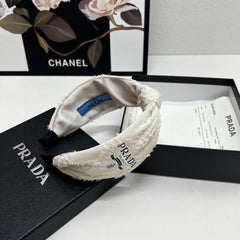 HAIRBAND IN IVORY WHITE FABRIC 381469