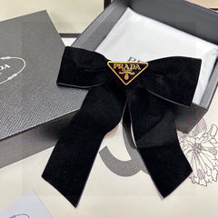 BOW HAIR CLIP IN BLACK VELVET 406114