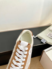 LOEWE 26S BALLET RUNNER 2.0 IN BROWN SUEDE AND BEIGE NYLON
