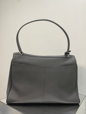RODEO LARGE BAG 40 IN GREY SMOOTH CALFSKIN SILVER HARDWARE