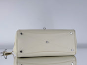 BEL AIR CARRY ALL BAG 29 IN WHITE NAPPA LAMBSKIN SILVER HARDWARE