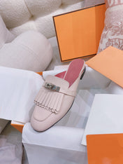 0Z Mule Fringed Light Pink