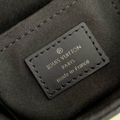 CAMERA BOX VIVE BAG 17 IN BLACK MONOGRAM CALFSKIN SILVER-TONE METALLIC