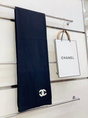 SCARF 190 CM IN BLACK CASHMERE 393184