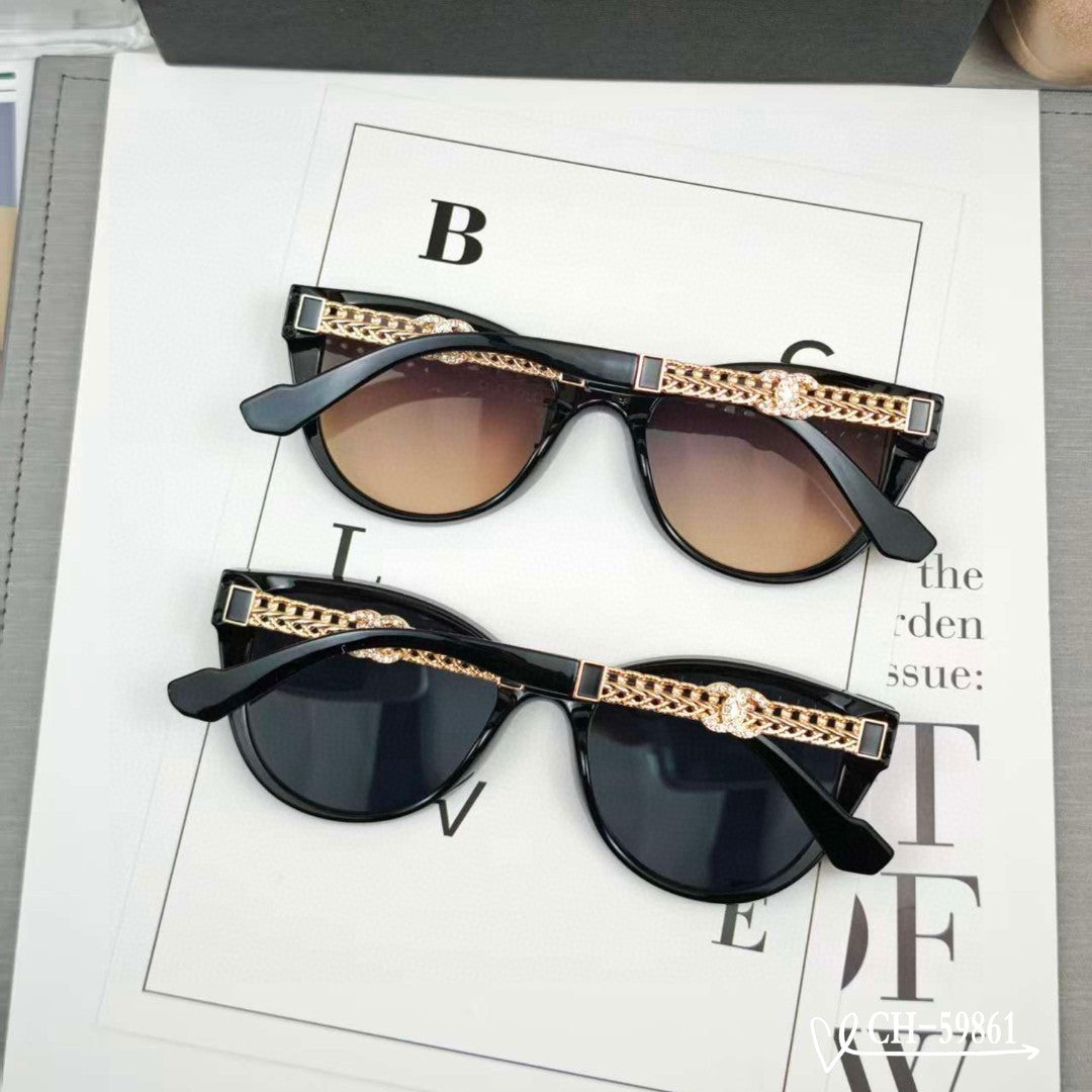 CAT EYE SUNGLASSES 59861 IN ACETATE METAL FRAME