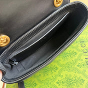GG MARMONT SMALL 22 BAG IN BLACK LAMBSKIN